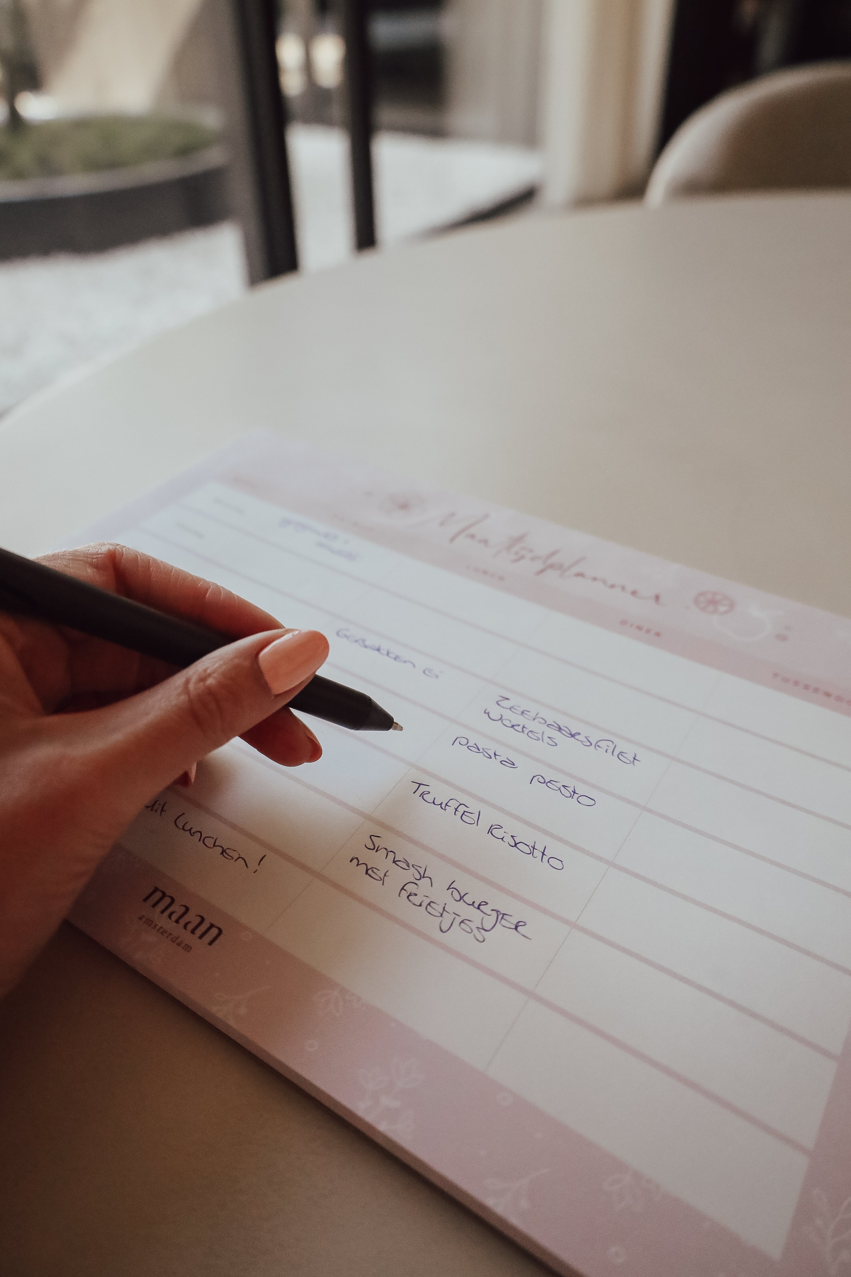 Maaltijdplanner - A4 - notitieblok voor dagmenu - 50 afscheurbare vellen