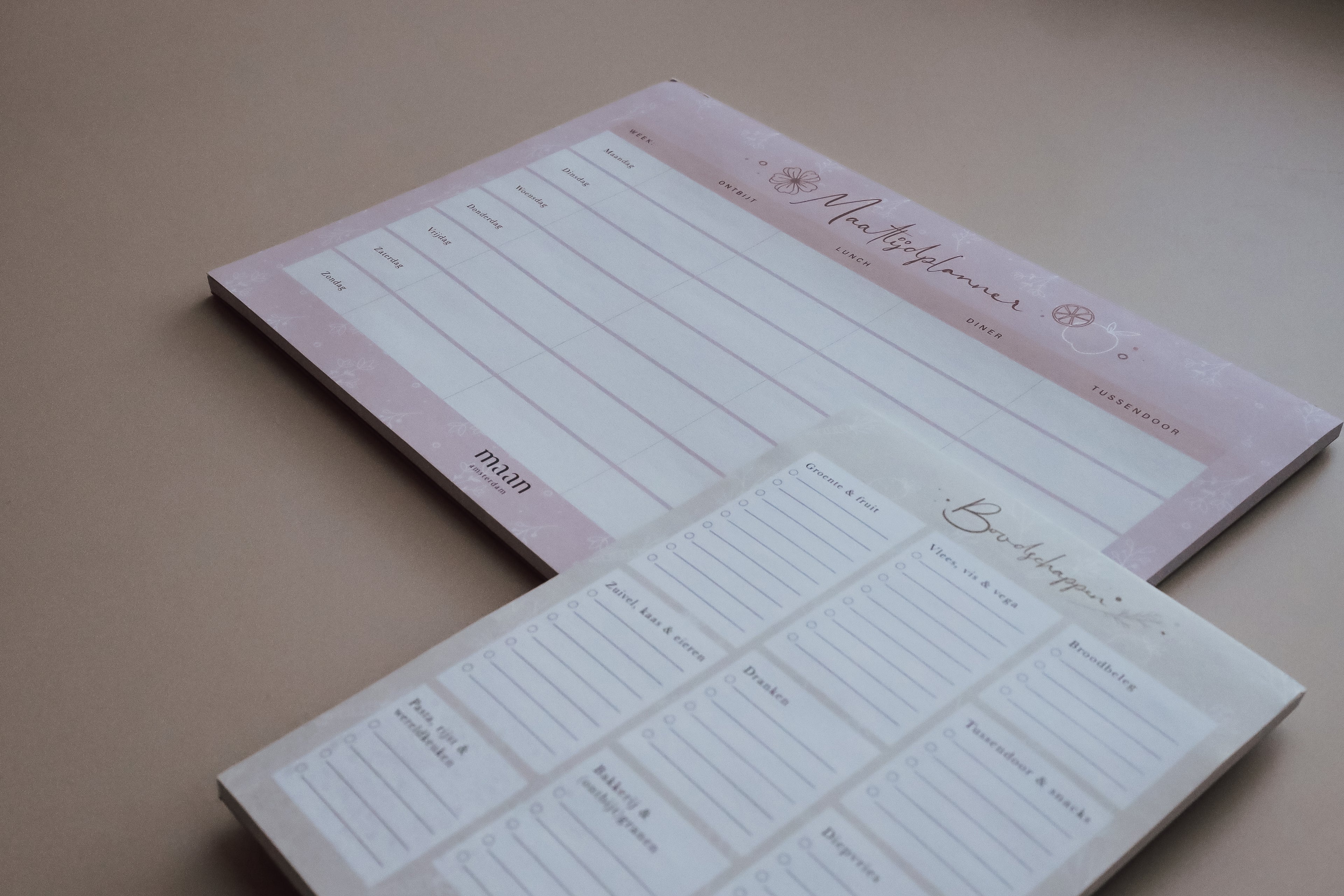 Maaltijdplanner - A4 - notitieblok voor dagmenu - 50 afscheurbare vellen