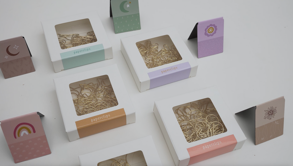 Paperclips kat - 20 stuks - goud