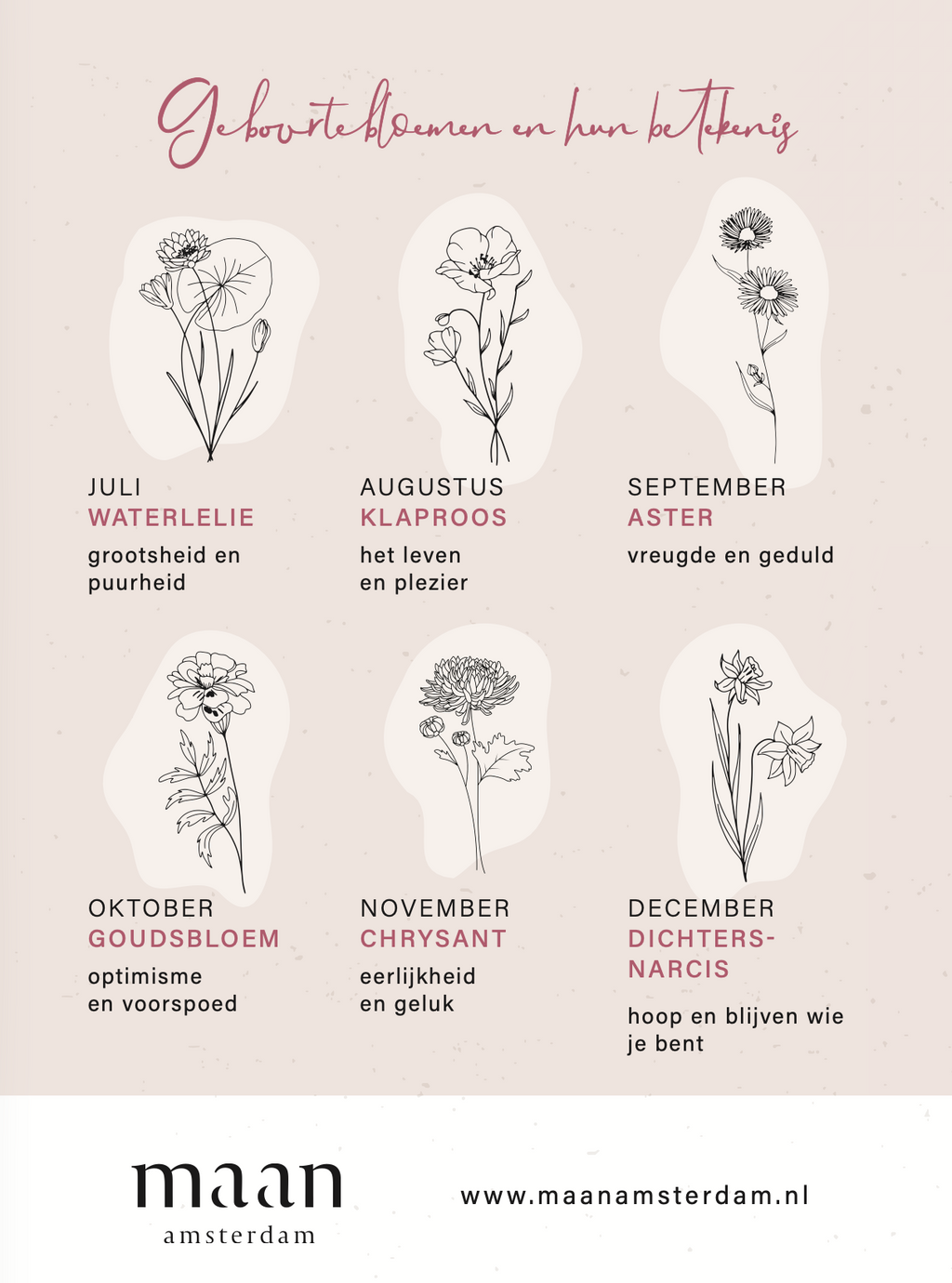 Tegeltje geboortebloem - Juni
