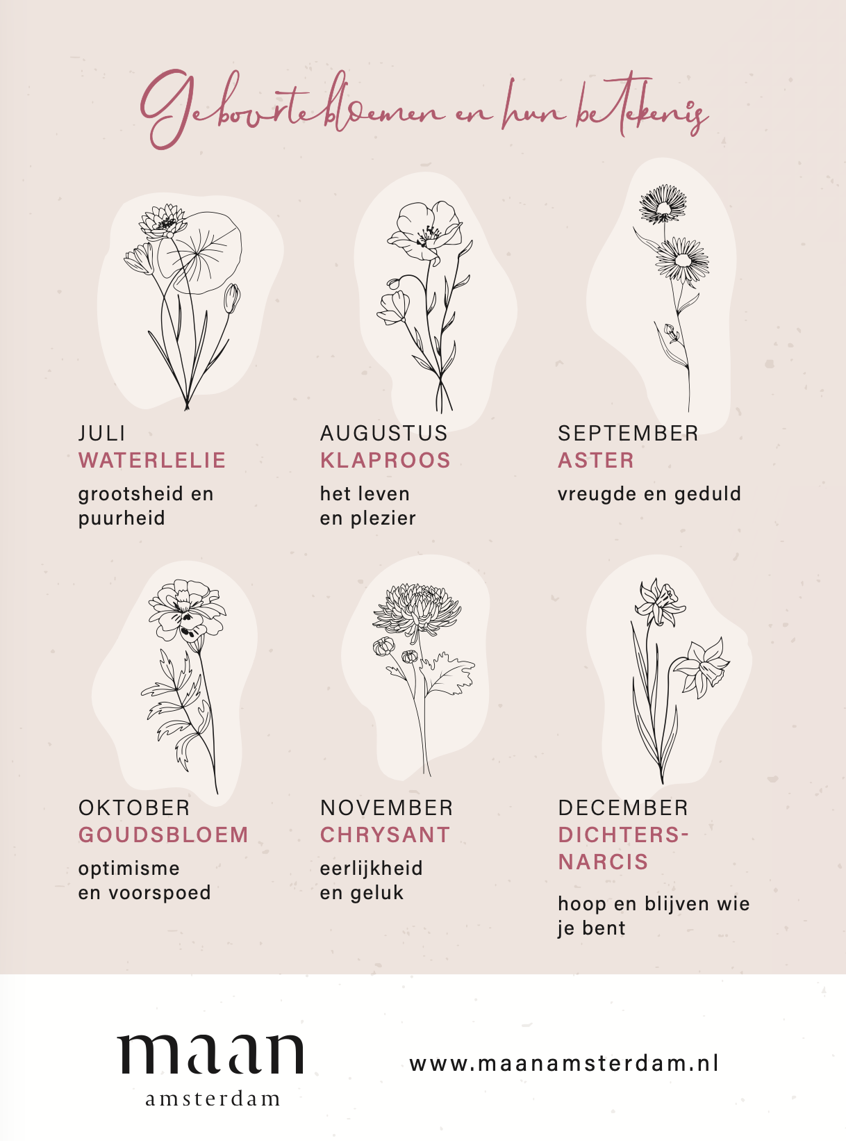 Tegeltje geboortebloem - Juni