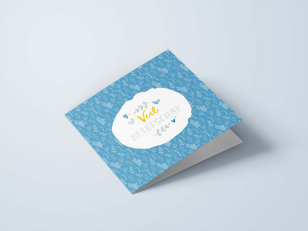 Wenskaarten beterschap / sterkte - set van 6 - incl enveloppen - Universe