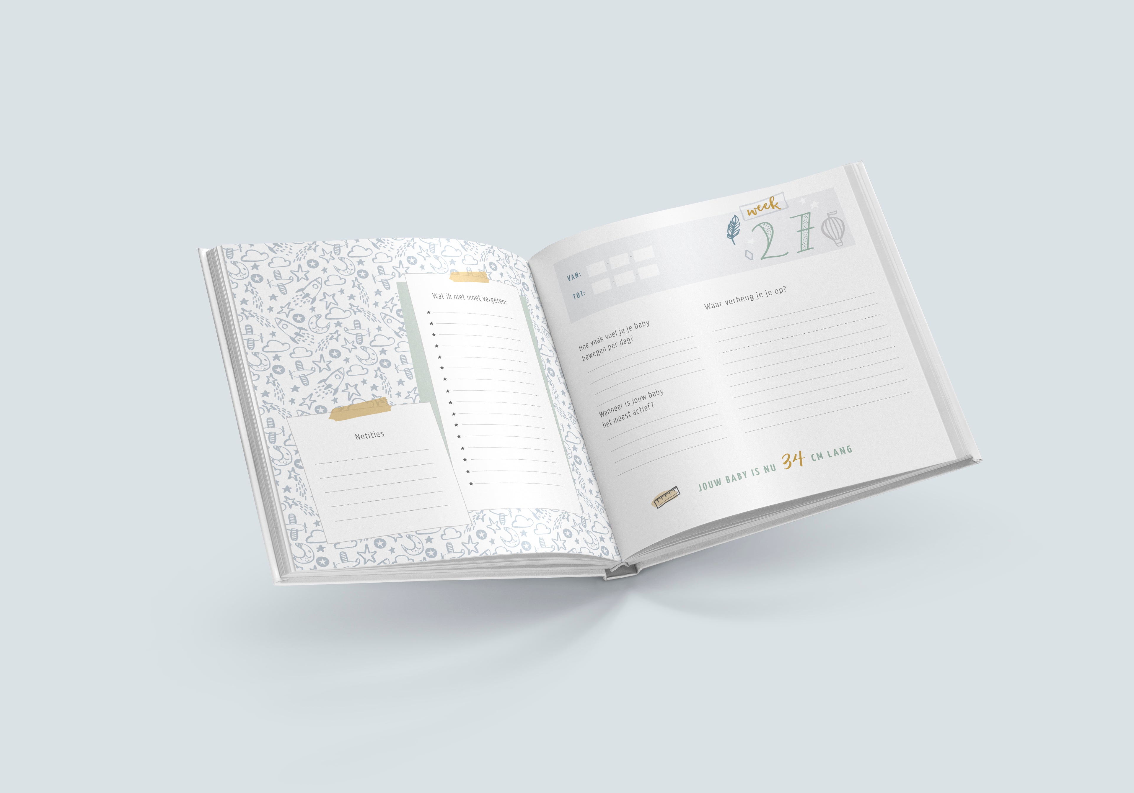 Mijn zwangerschapsdagboek - mint