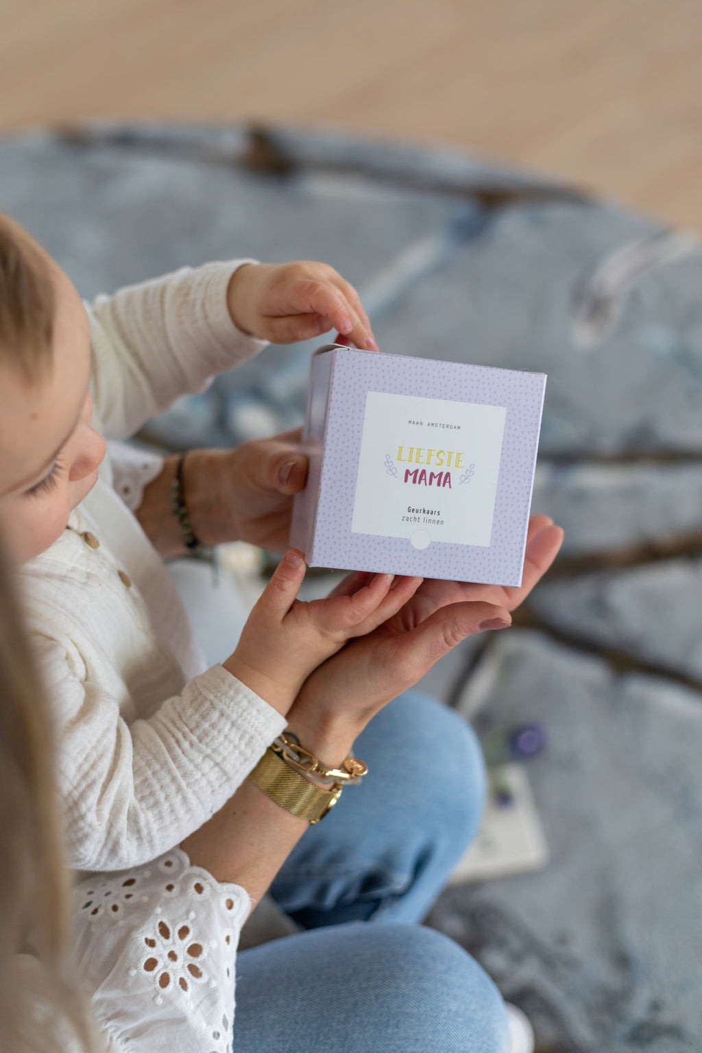 Geurkaars wit - Liefste mama