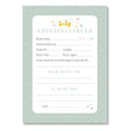 Mijn babyshower invulkaarten (30 stuks) - mint
